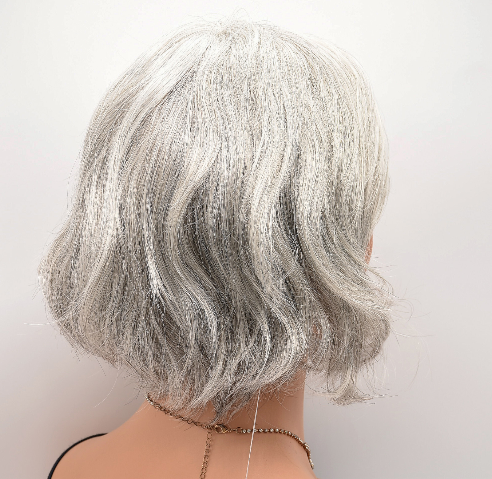 MARSHA Wig by ENVY, Medium Grey, *CLEARANCE!* Mono Top & Lace Front