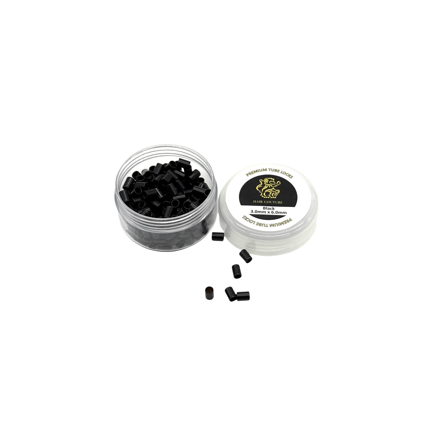 Beads Copper Black 3 X 6 MM Premium 200 Counts I Tip Hair Extensión