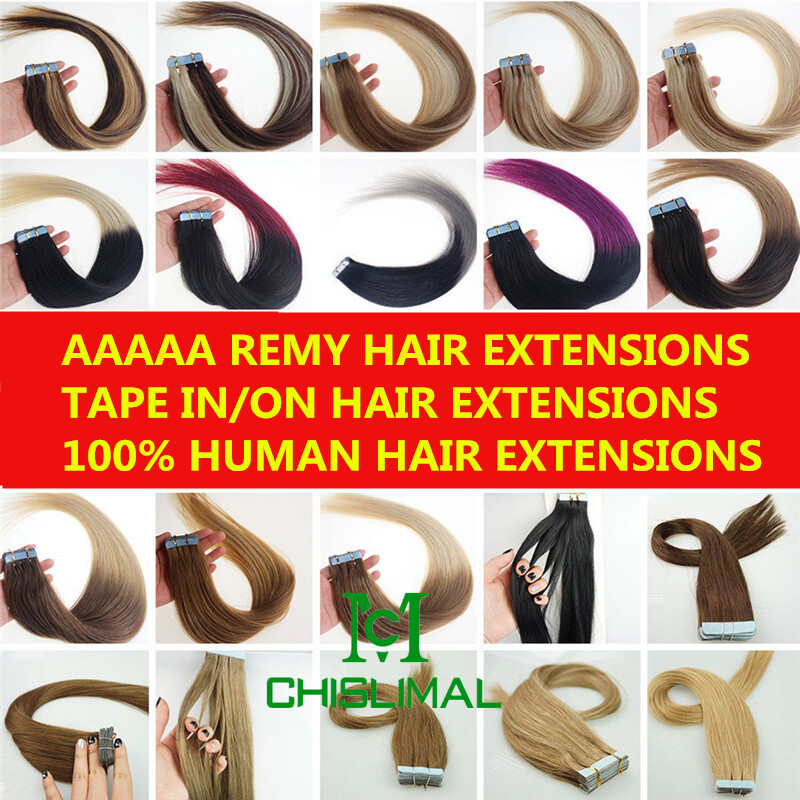 16″18″20″22″26″ 8A Tape In Remy Human Hair Extensions Seamless Skin Weave Hair