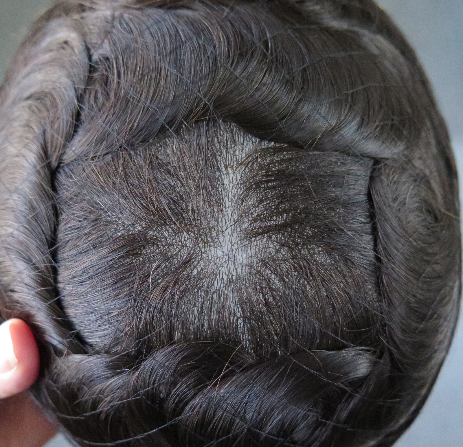 Toupee For Men Human Super Thin Skin V Looped Men Hairpieces Wig Black Colored