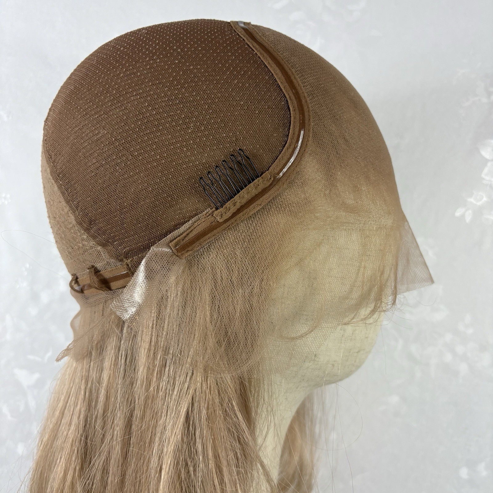 FULL Lace Daily wear WIG! Long curly Brown Wig with Highlights, Human Hair Blend