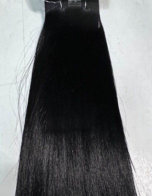 18″ 100% Human Hair Quality Remy Touch Tangle Free Yaki Hair Extensions Color 1