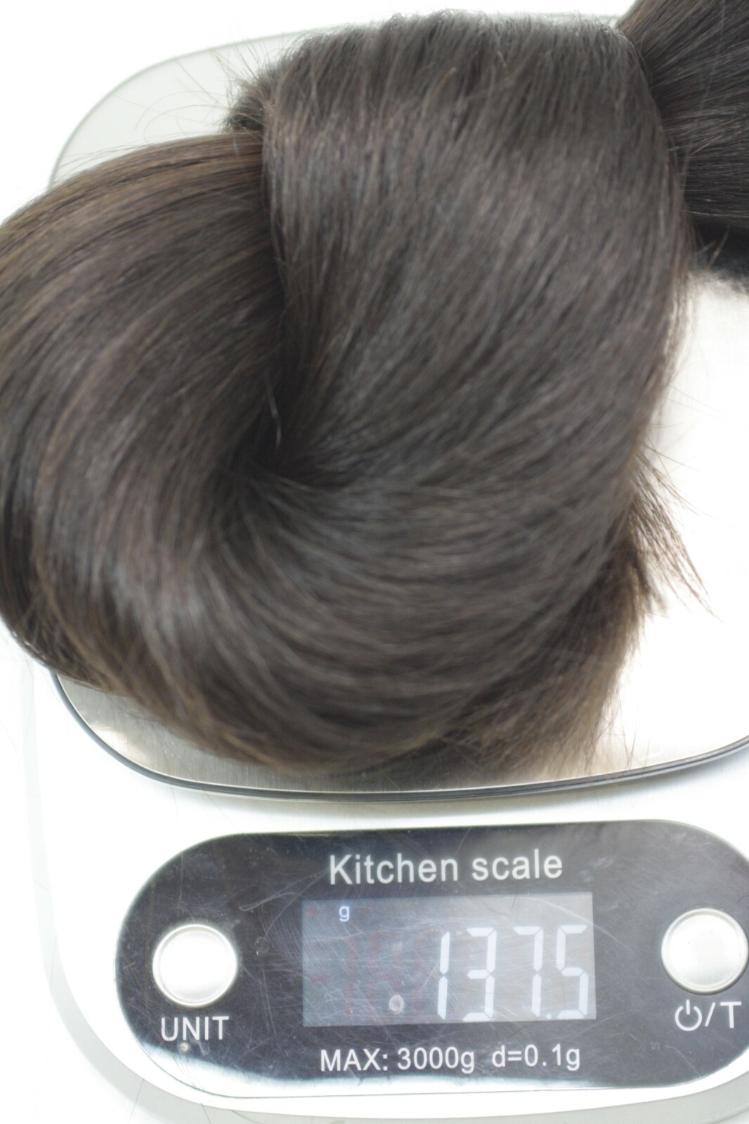 Natural Vigrin not colored Hair Extension Dark Brown 45cm/17,7″ & 137gr/4,83oz