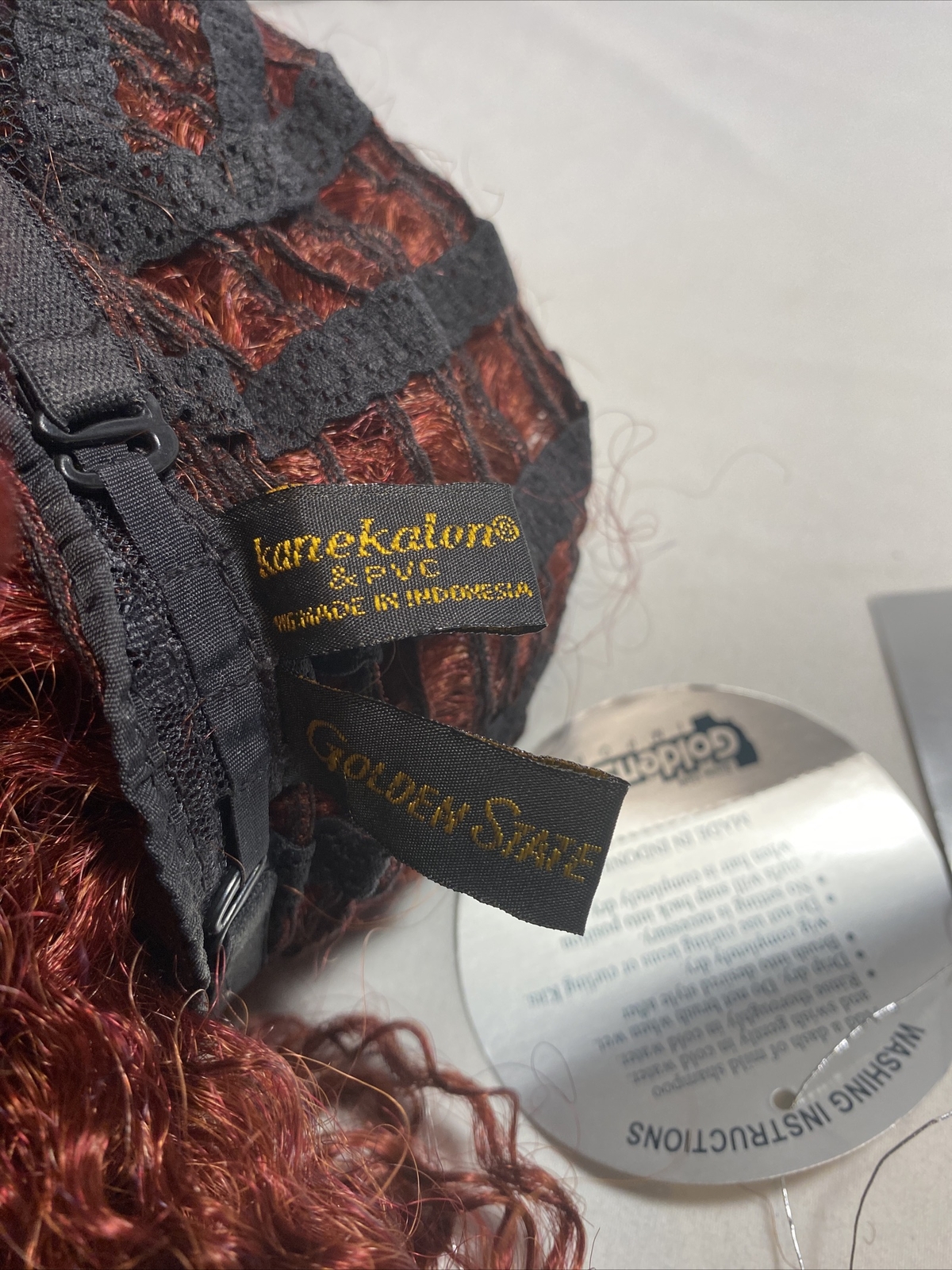 Fashion Source Wig Collection, Inca Style, Spanish/wine color, synthetic New