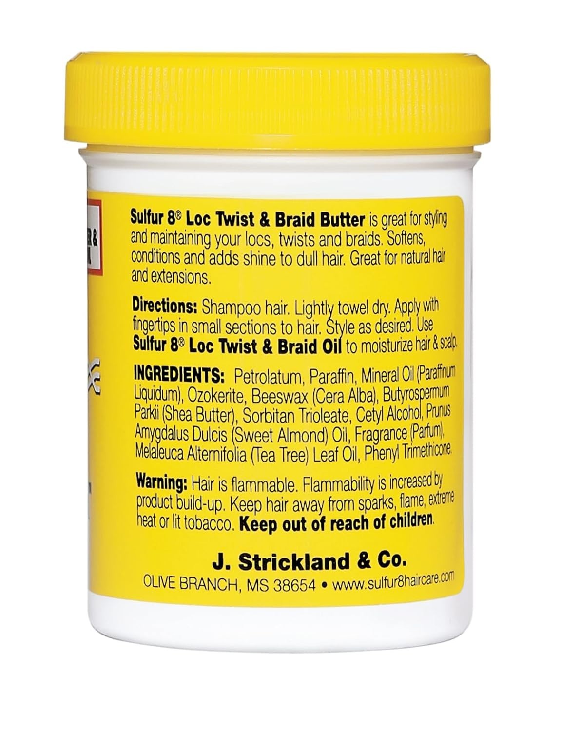 4 oz Sulfur 8 Hair Butter – Adds Shine, Softens Locs, Twists & Braids