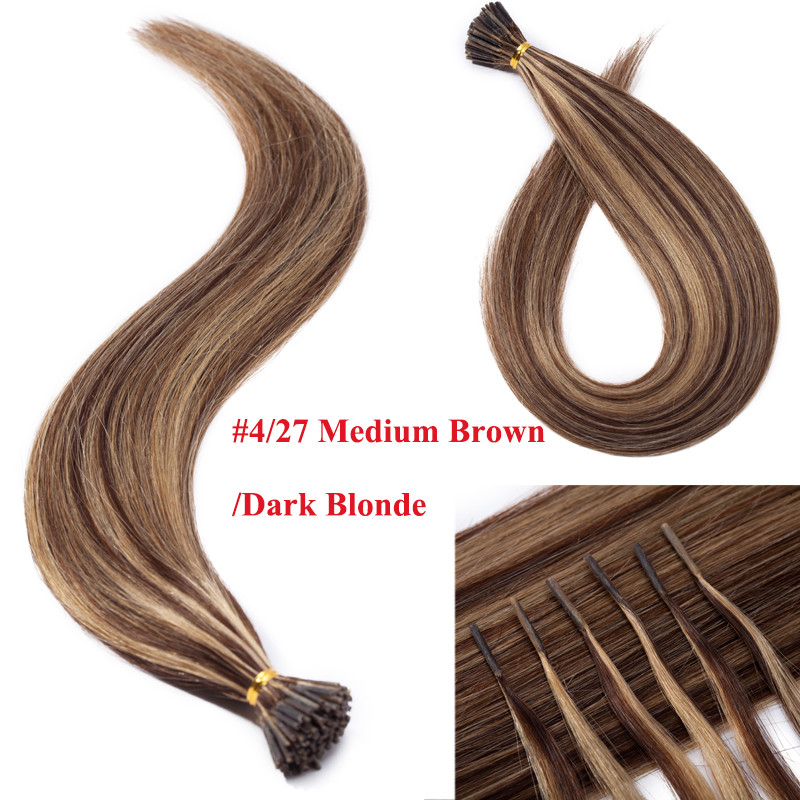 200S Stick I-TIP Micro Ring Bead 100% Remy Human Hair Extensions 100G Thick J915