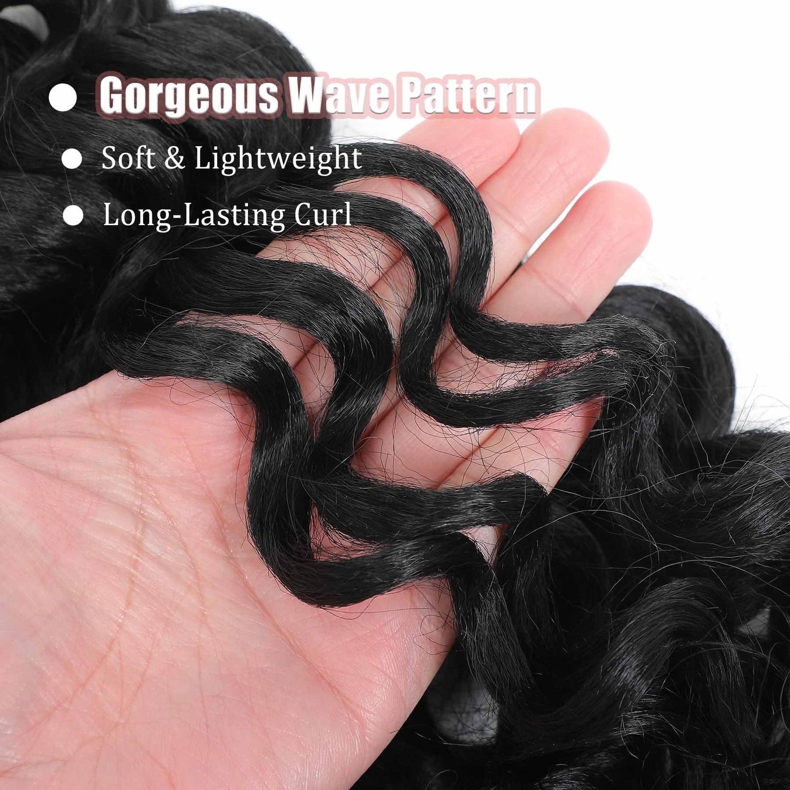 Pre-Looped Ocean Wave Crochet hair Deep Wavy Crochet Hair Water Wave Braiding…