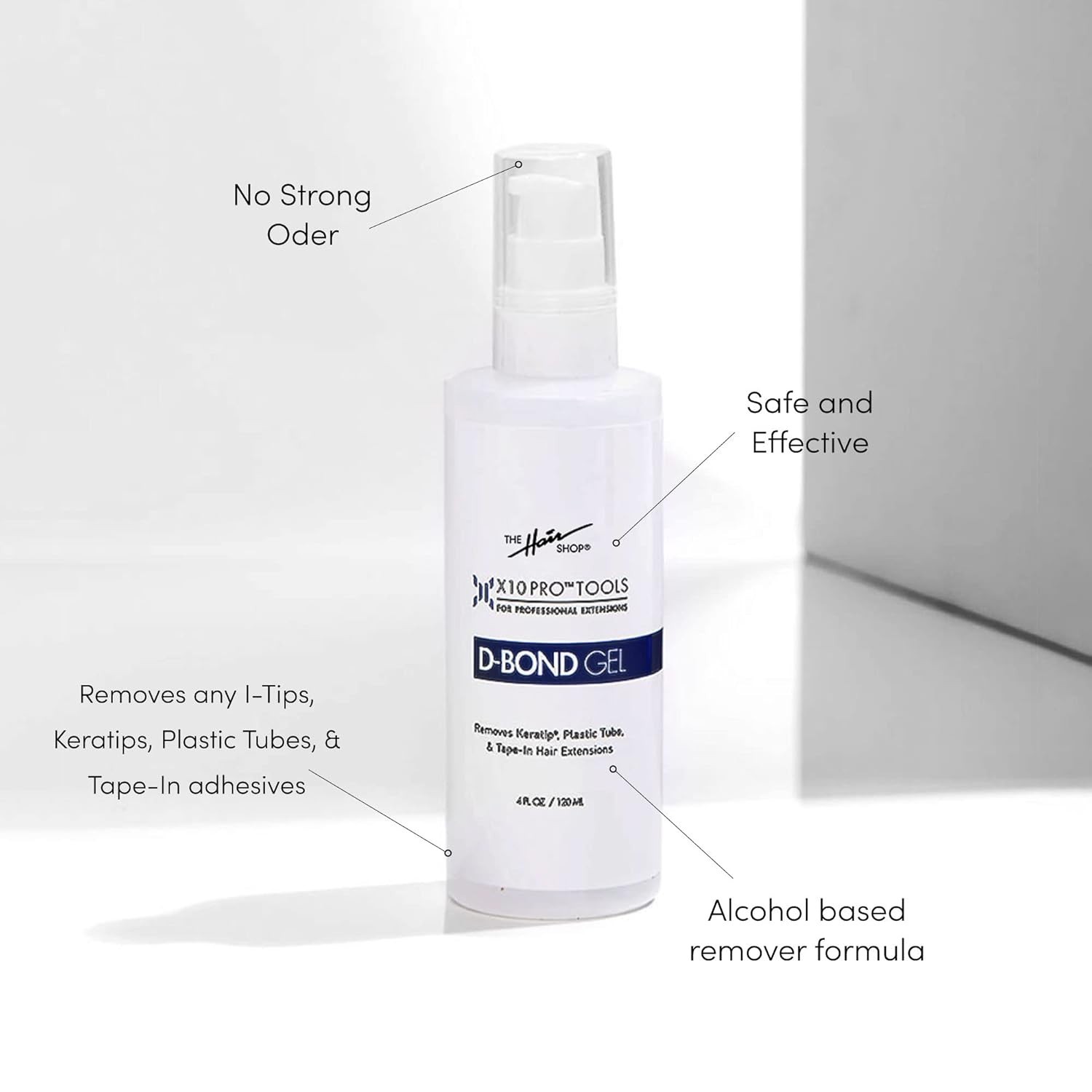 X10 Pro-Tools Alcohol-Based Remover for Quick Hair Extension Dissolve – 4 oz