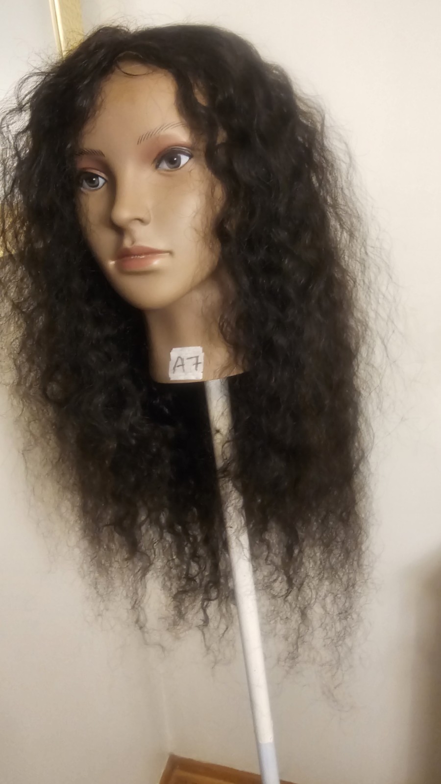 High Quality regular Top Black 24 to 26″ curly 100% Virgin Human Hair Lace Wig