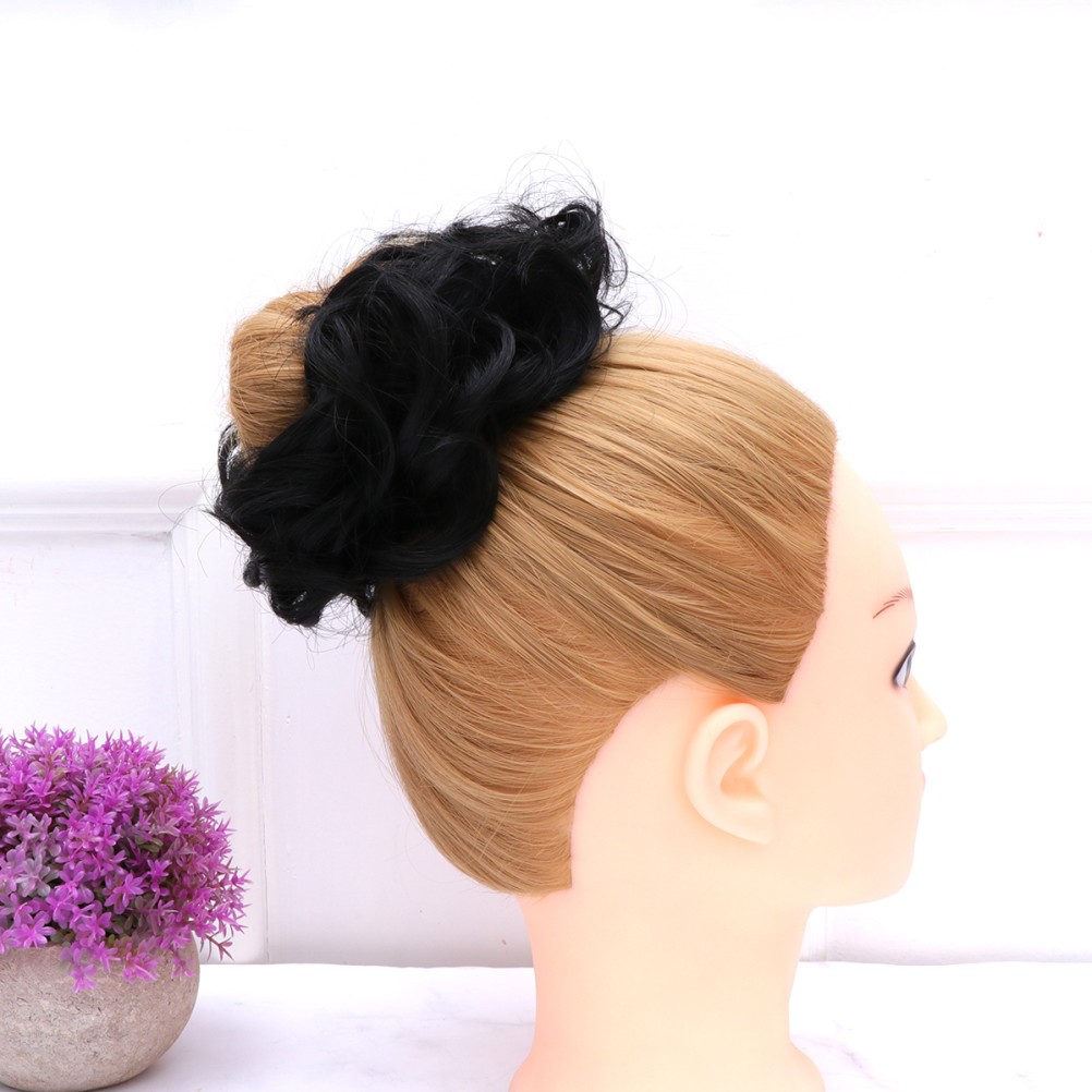 Hair Bun High Temperature Fiber Women Volume Addition 2Pcs 3.9×3.9×0.8In
