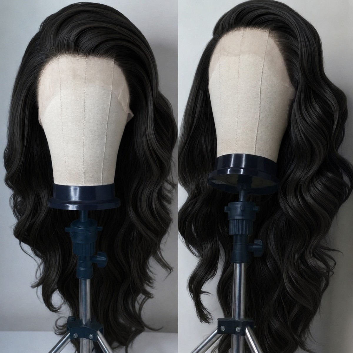 Long Wavy Off black Synthetic Hair Heat Resistant HD Lace Front Wig