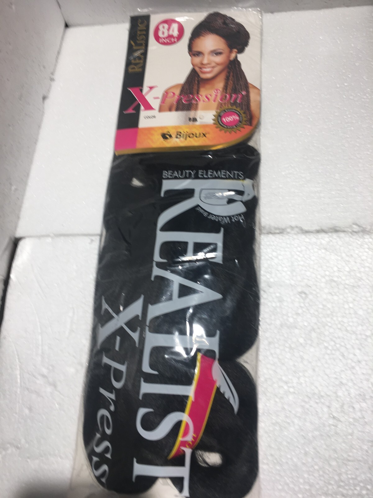 Bijoux 84 inches 100% Kanekalon Braiding Hair, Color #1 (1) by X-Pression