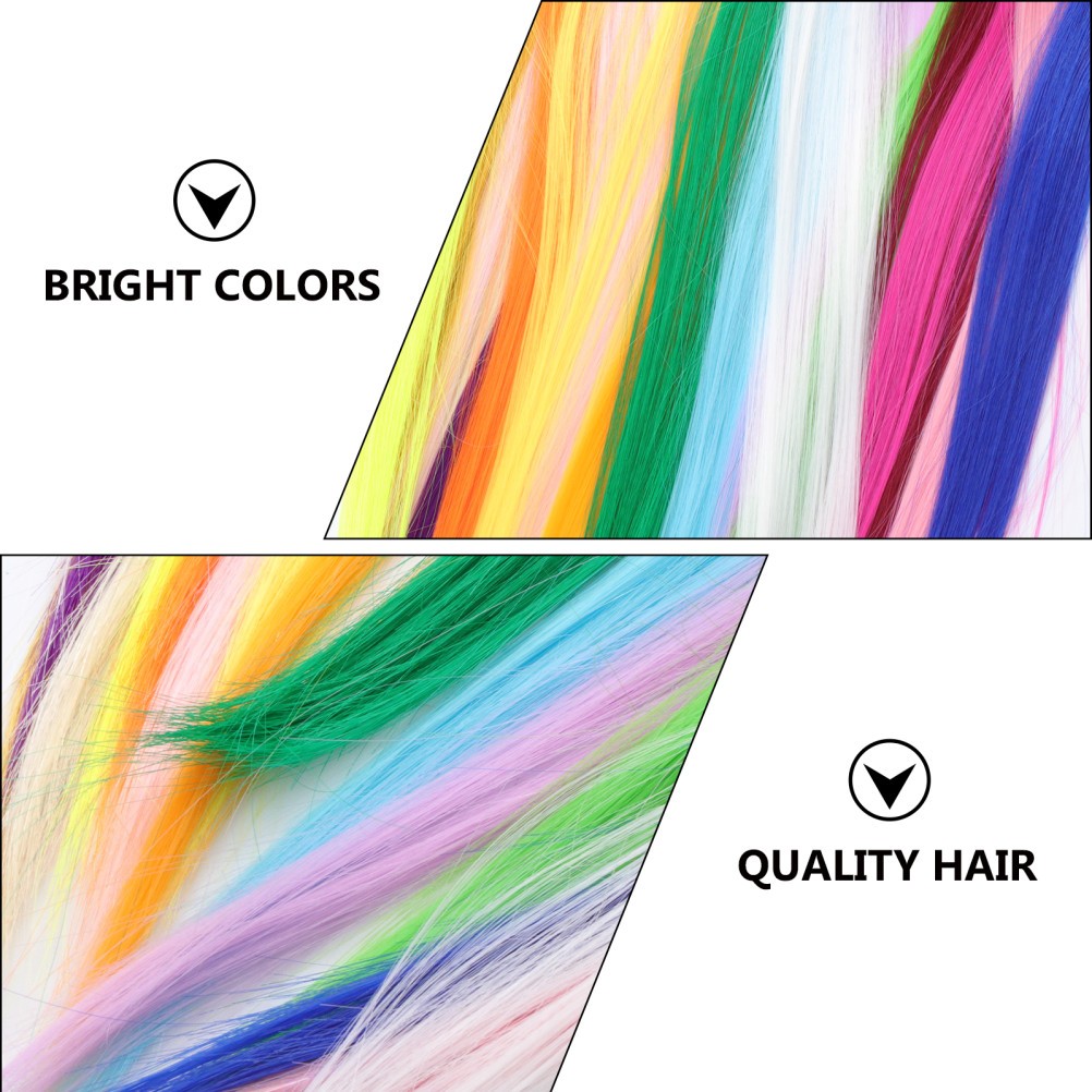 18 Pcs Mixed Color Hair Decorations One Piece Seamless Hair Pieces Long Hair
