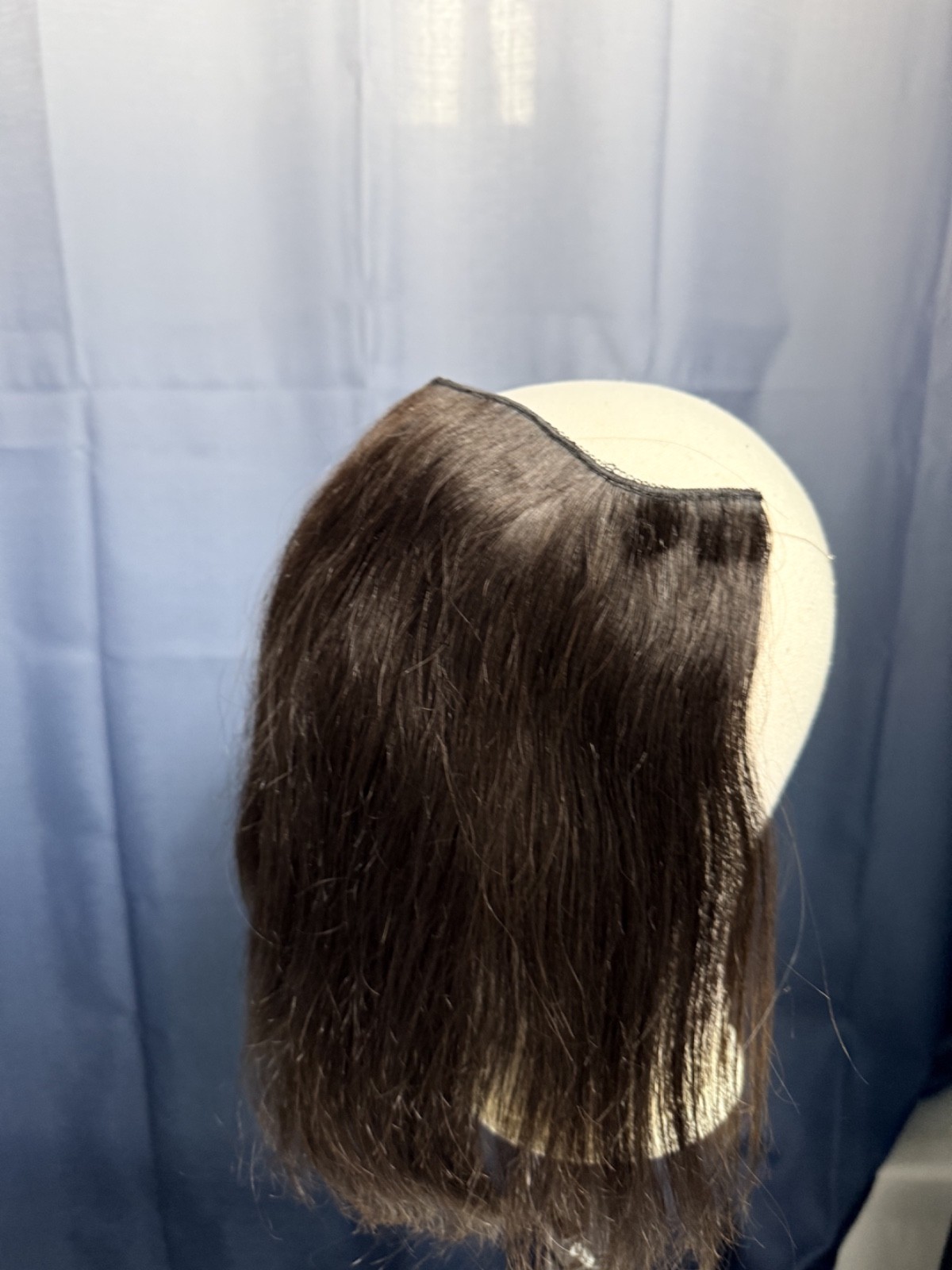 Hidden Crown Halo Hair Extension 12” Real Human Hair Dark Brown 1B