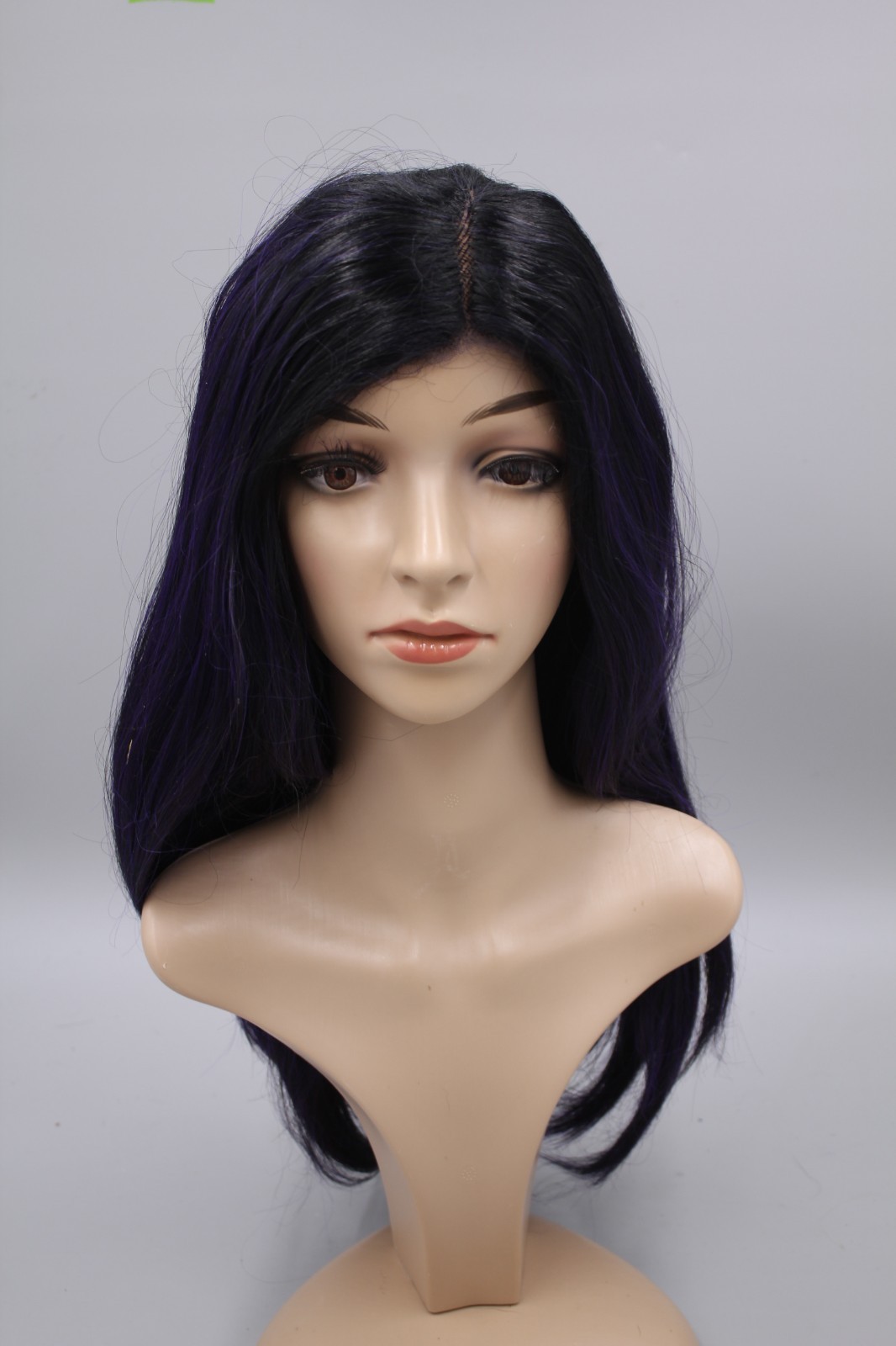 Hair Wig Straight/Wavy Hair Purple Black 22″+ Long Luxury Cosplay Costume