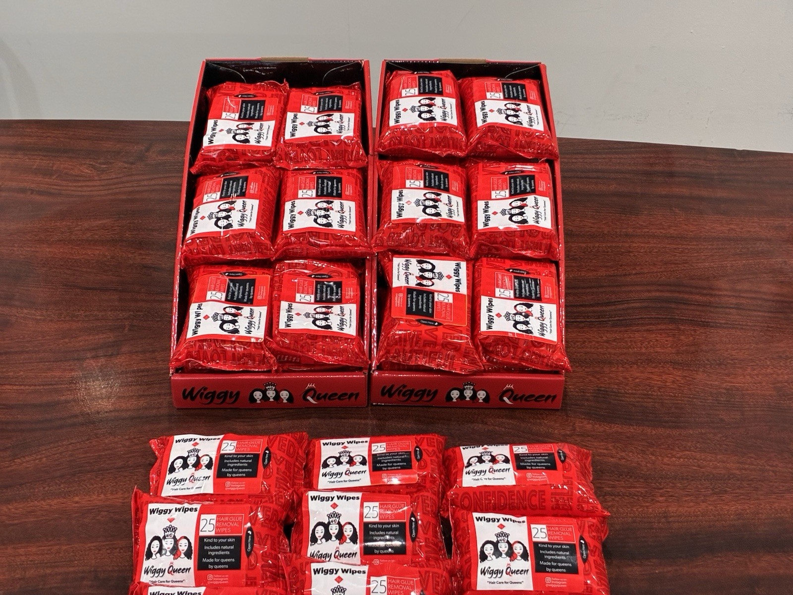 Hair Glue Removal -Wiggy Queen 48 Pack In Each Box and 25 Wipes Each- Full Box