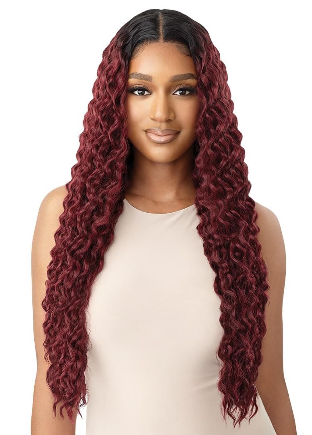 Outre Lace Front Deluxe Wig – Marcella (DRFF2/VIVID COPPER)
