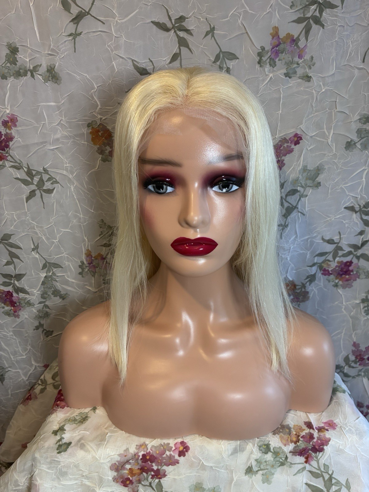 12″ Blonde 613 Human Hair Wig**13×4 HD Lace Frontal ** Straight **Pre-Plucked
