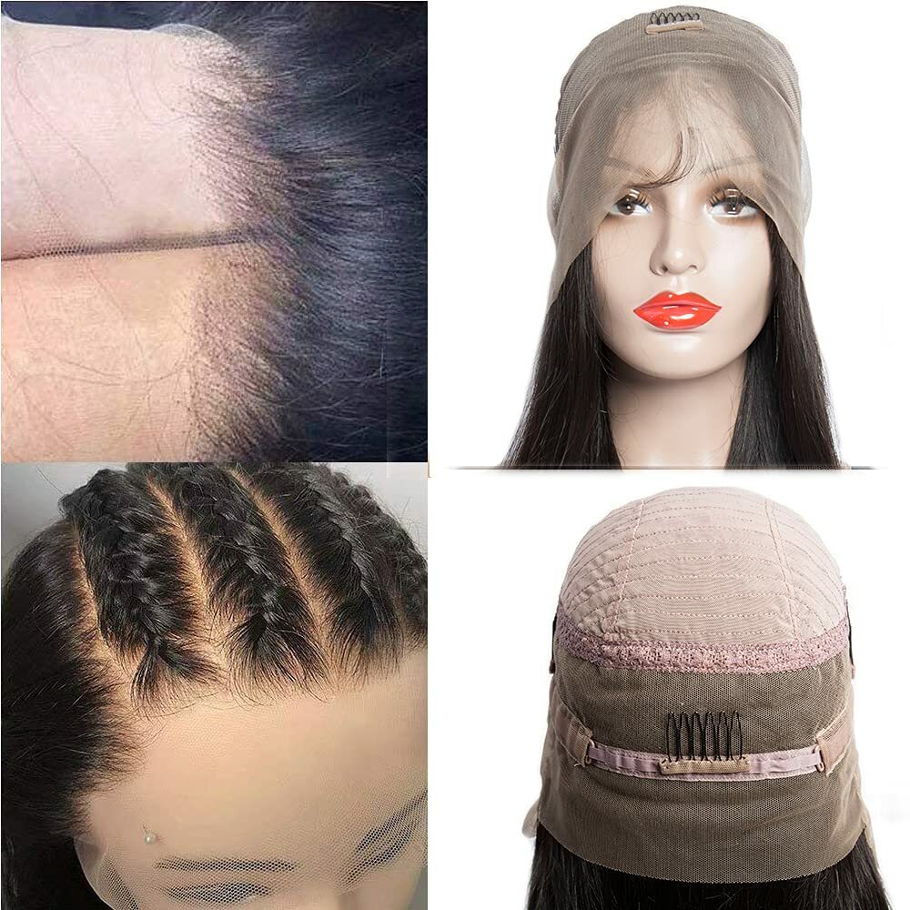 Full Lace Wigs HD Lace Straight 360 Lace Frontal Wigs Remy Brazilian Human Hair