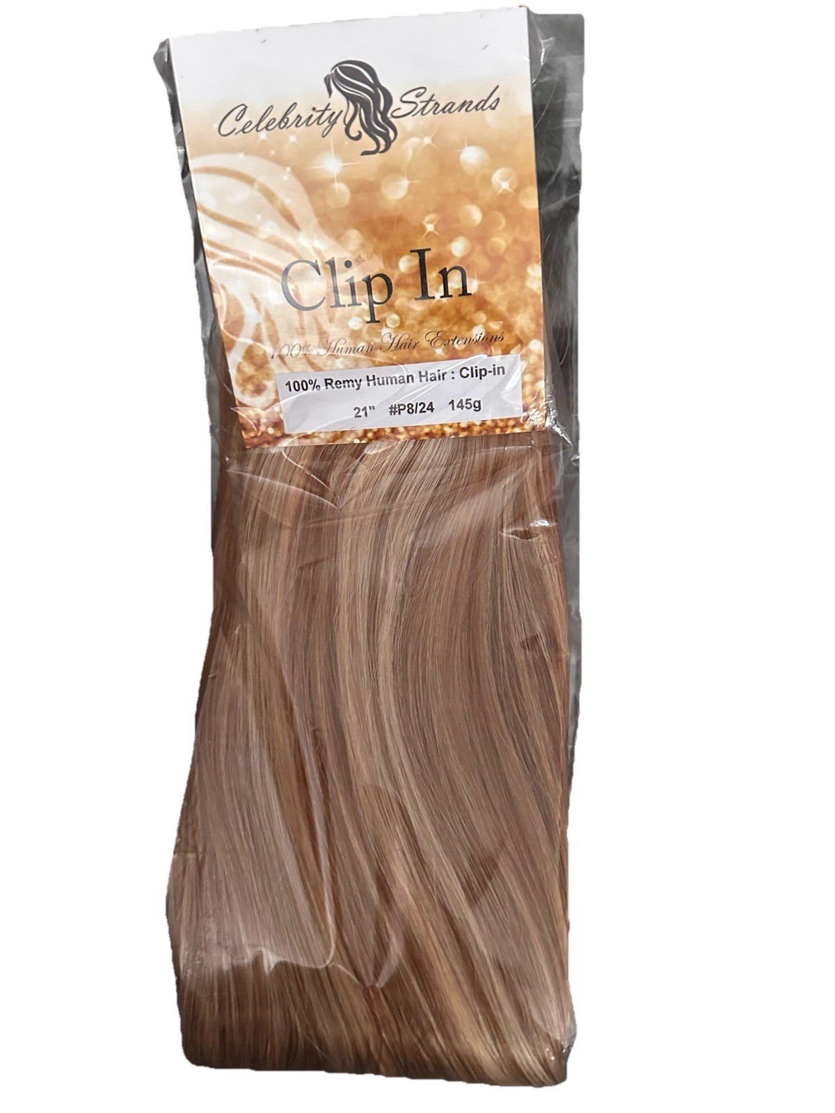 Celebrity Strands 100% Remy Human Hair Clip In PB/24 MSRP $338 BUY ONE 2nd 50%
