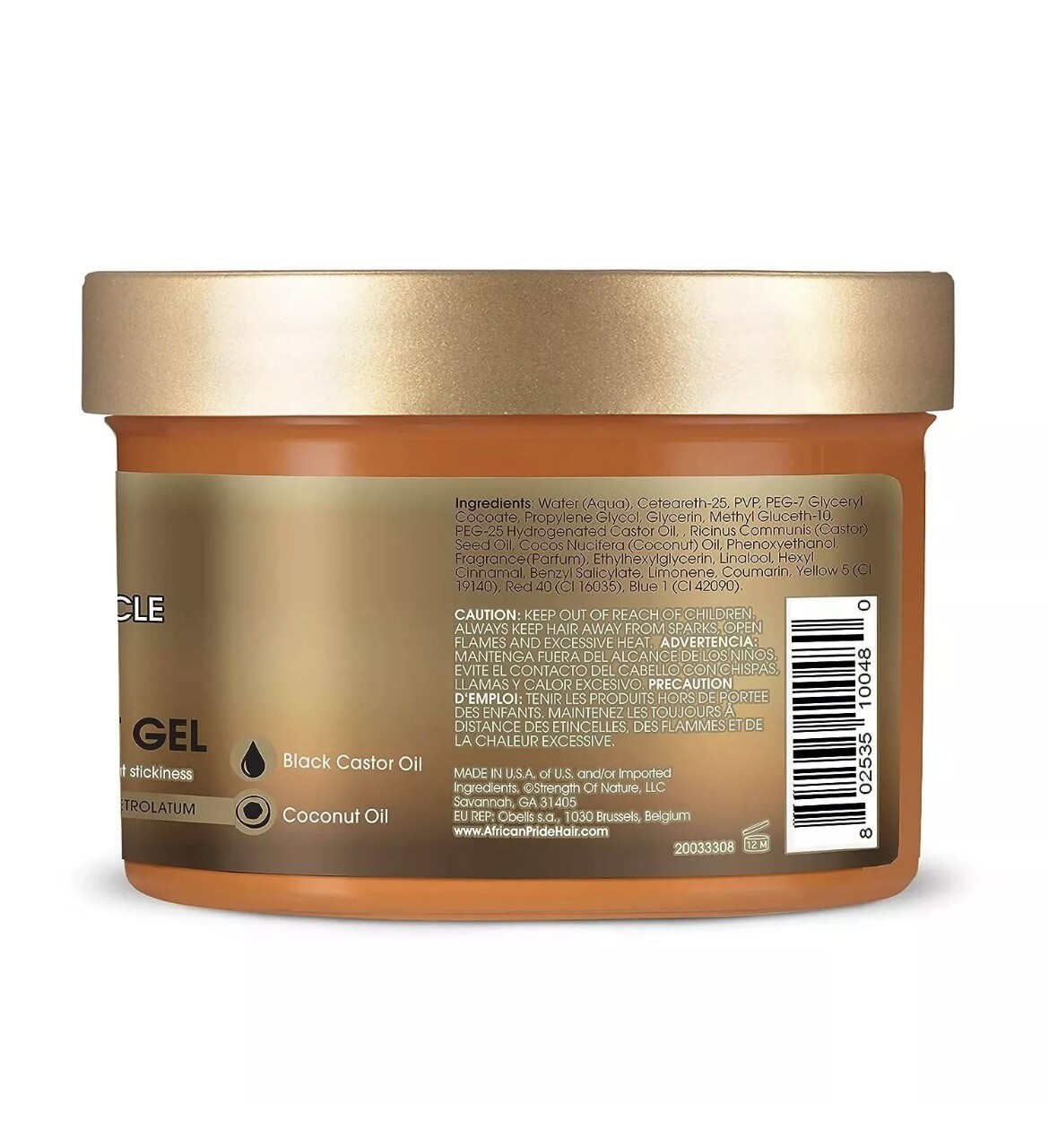 Black Castor Miracle Extra Hold Braid, Loc, Twist Gel, Tames Frizz Edges,exp8/27