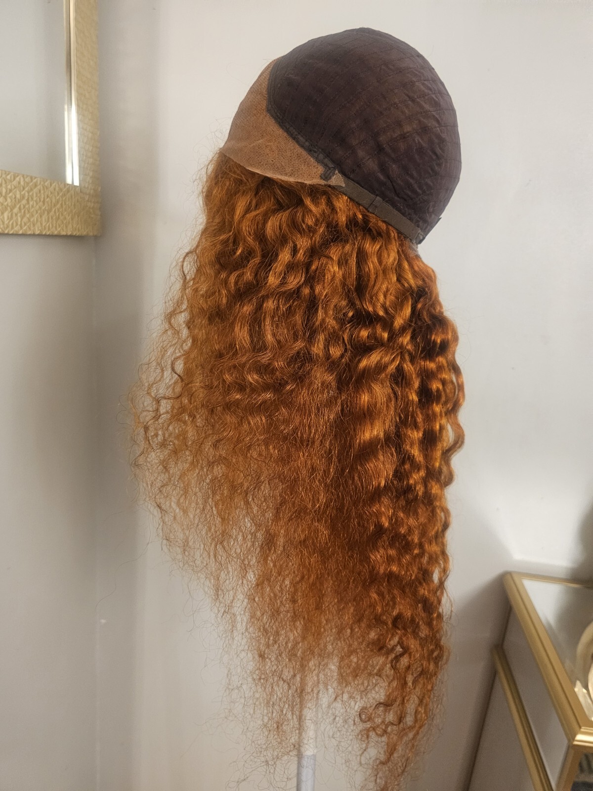 High Quality regular Top Orange 24″ Kinkcurly 150% Virgin Human Hair Lace Wig