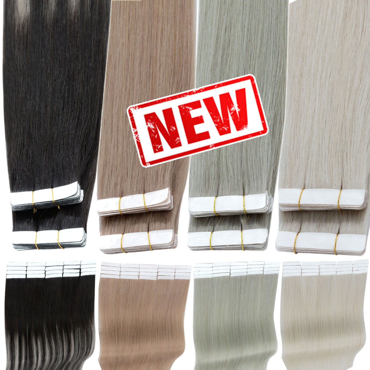 Thick Russian Tape In Remy Human Hair Extensions Skin Weft 10PCS-80PCS FULL HEAD