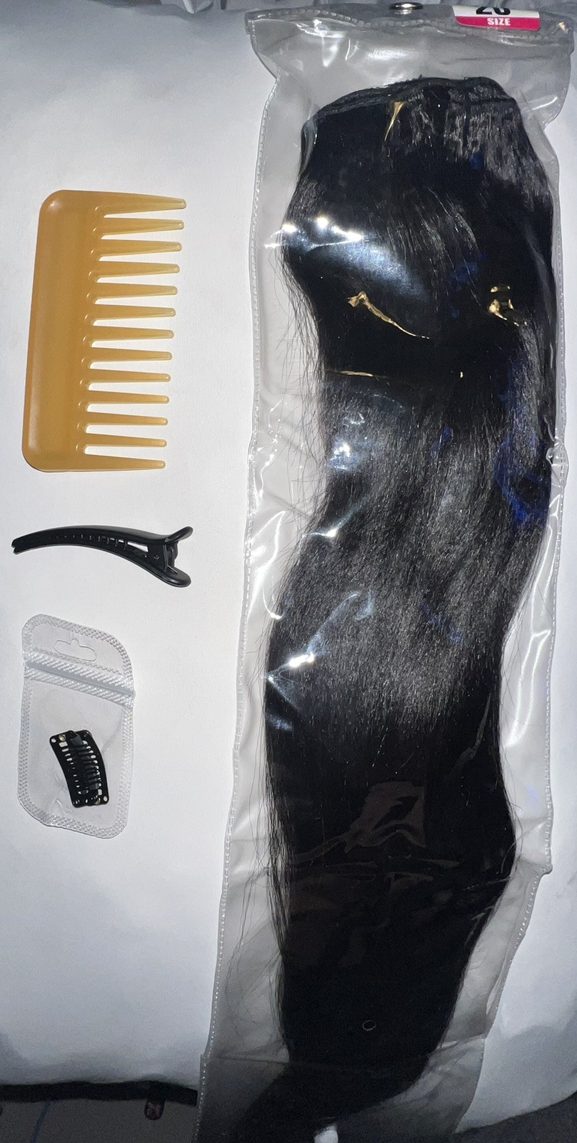CZAAKX 20 inch Real Human Hair Clip in Hair Extensions, 120g