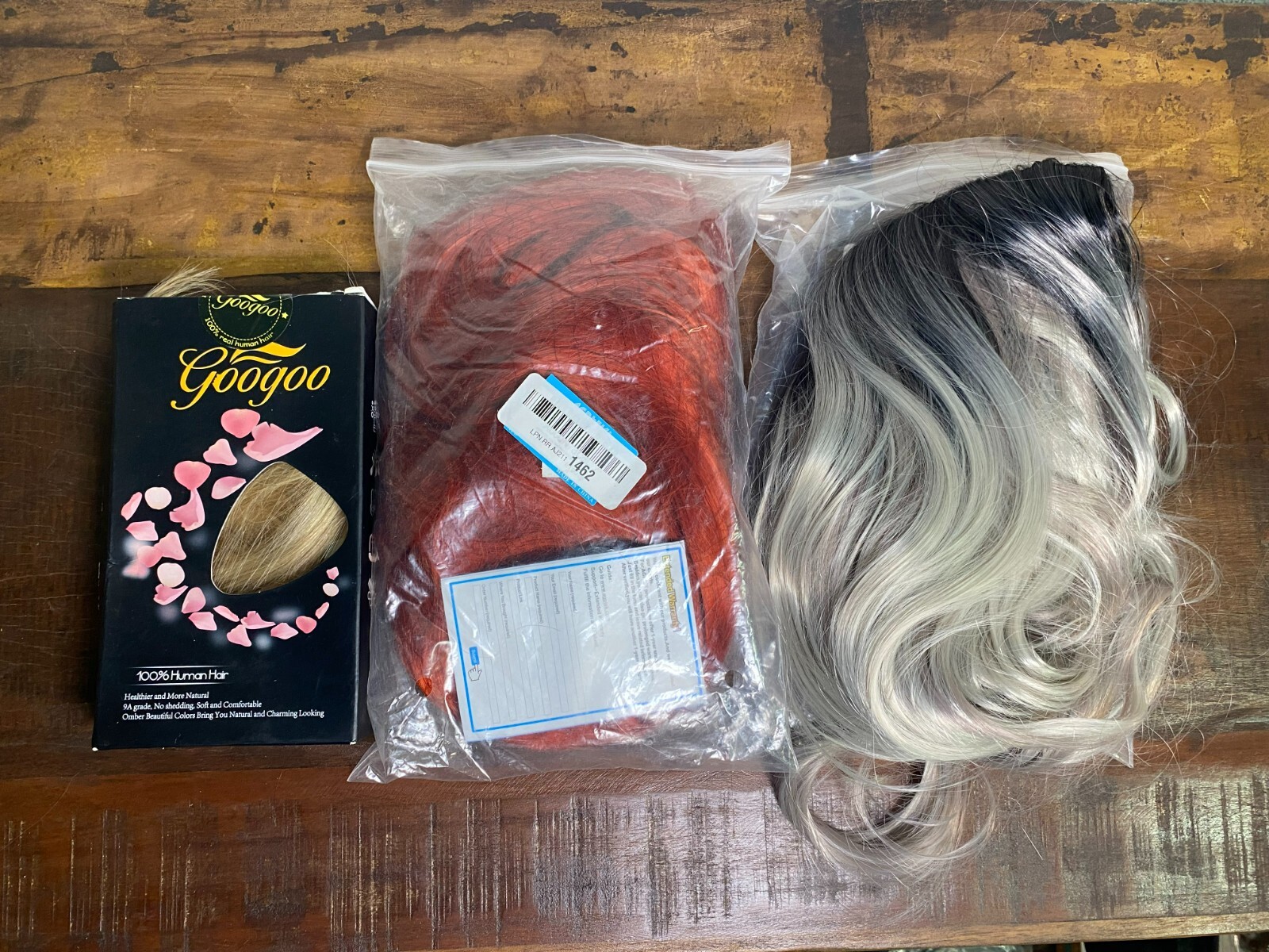 Assortment of 19 Wigs + Straightener and Hair Treatment