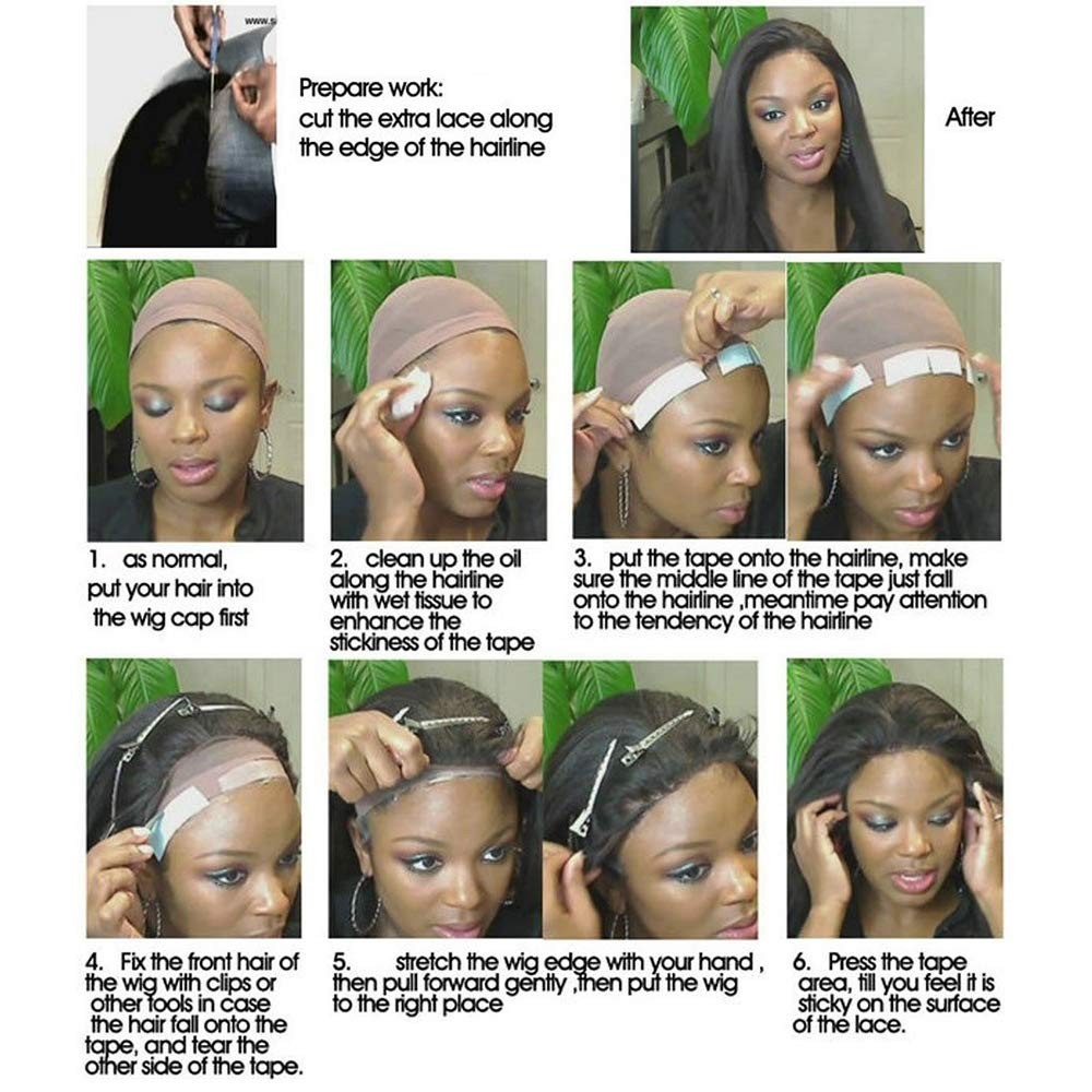 Lace Front Wig Tape – 36 Pieces, Water-Proof Strong Adhesive Double Sided Lac…