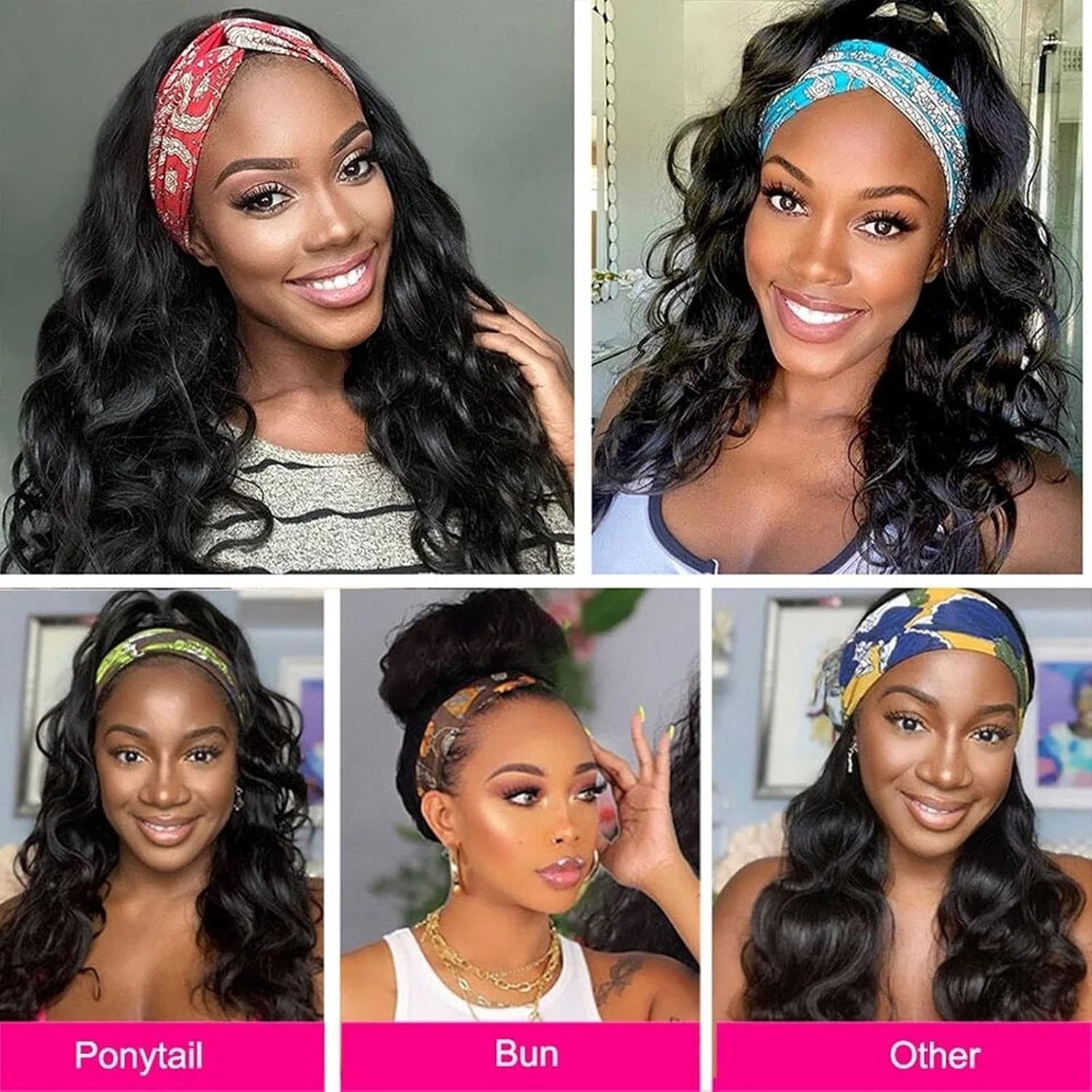 Luxury 18” Body Wave Glueless Headband Wig – Natural Look for Everyday Glamour