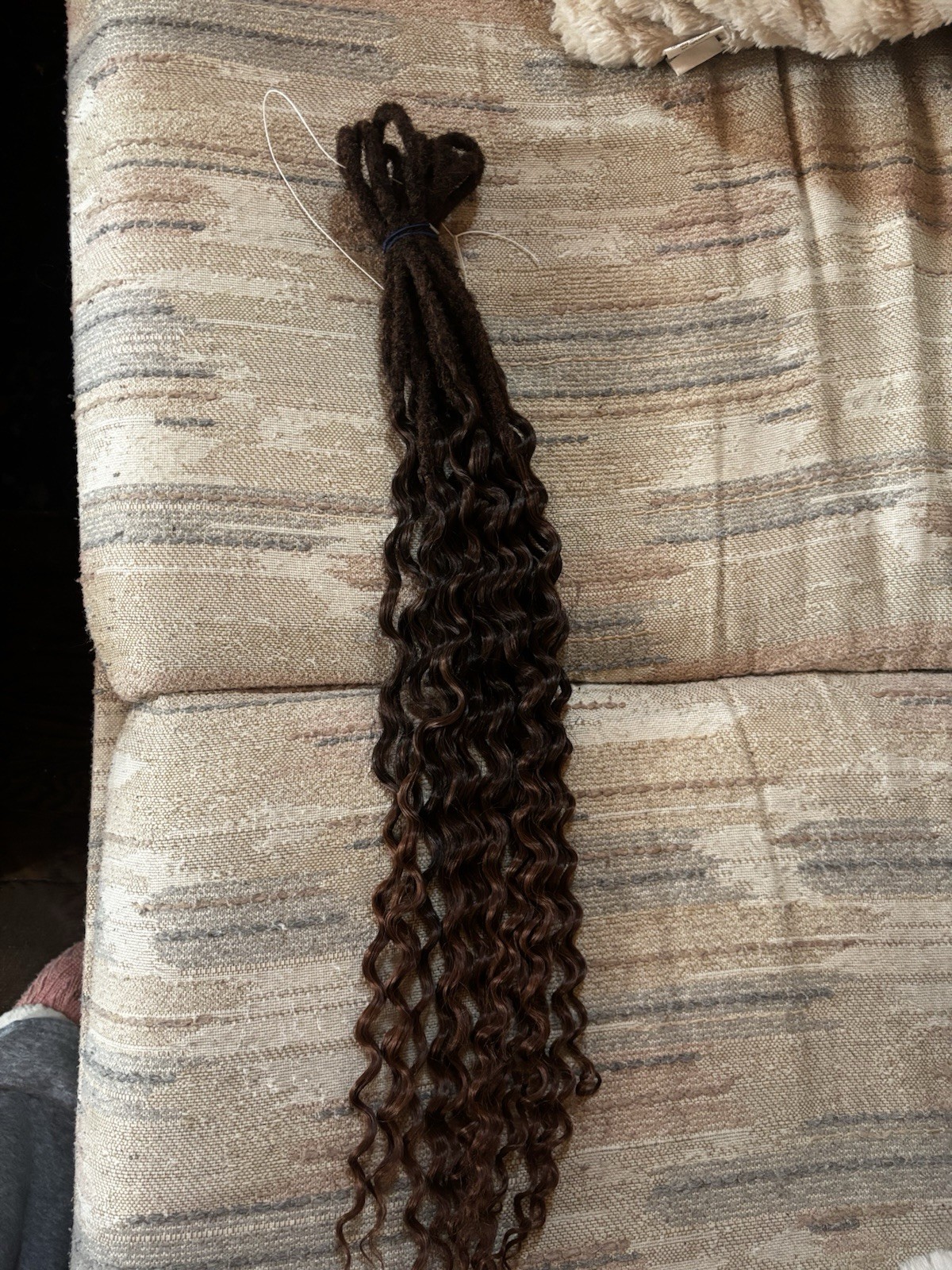 Ombre Brown Curly DE Hair dreadlocks and Dark Brown Women Adult DE dreadlocks.