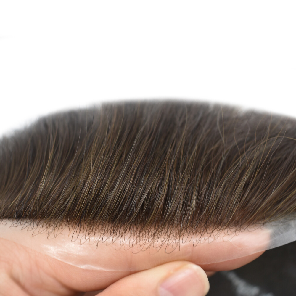 Mens Hair Replacement Ultra Thin Skin Toupee All Colors Hairpieces PU System Wig