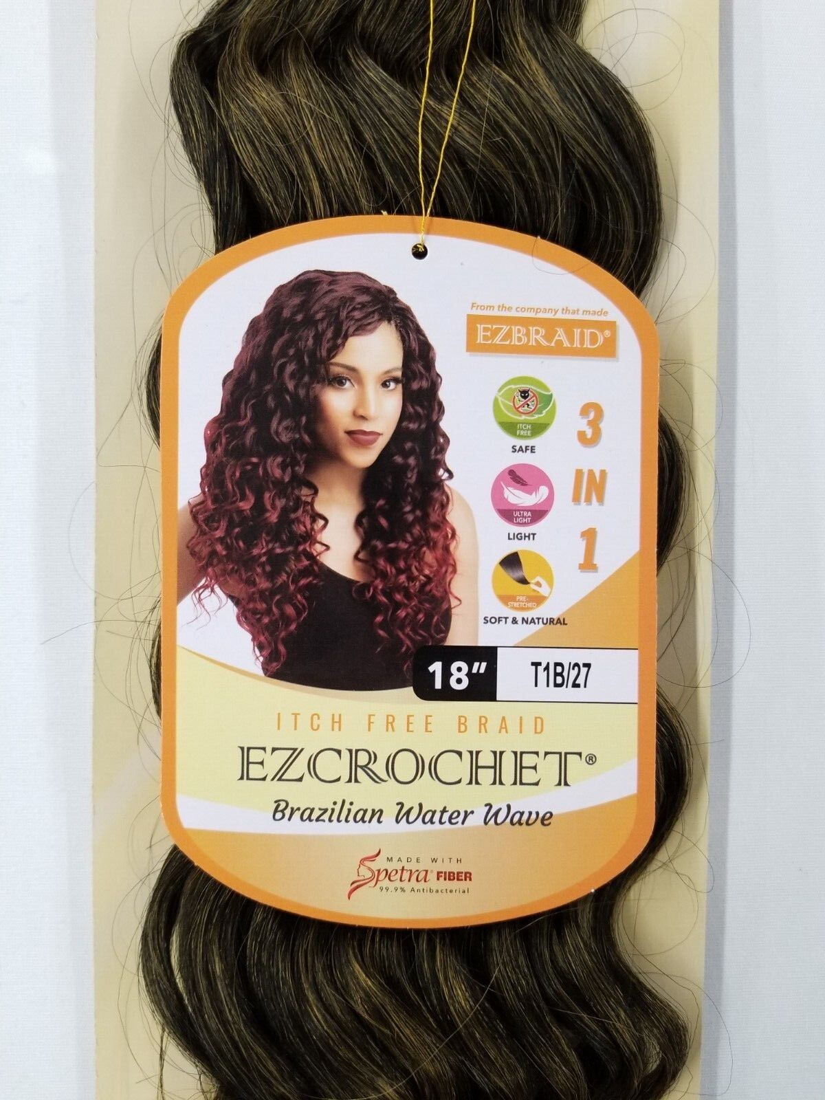 I&I Hair Innocence EZCROCHET Water Wave Crochet Braiding Hair Spectra 18″