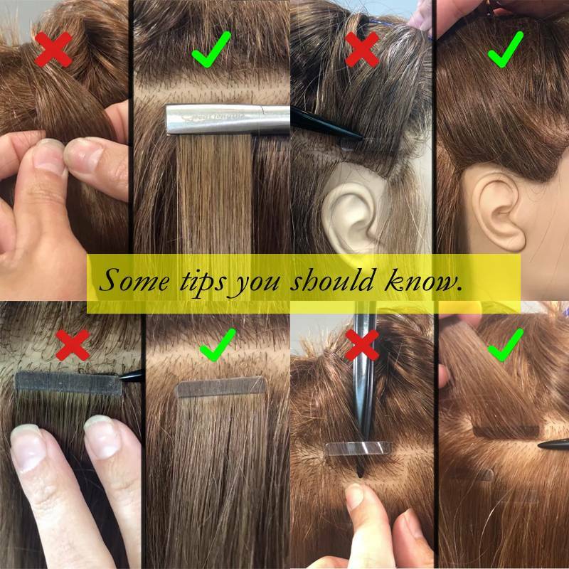 US CLEARANCE Seamless Tape in Remy Human Hair Extensions 20 40 60 PCS Full Head