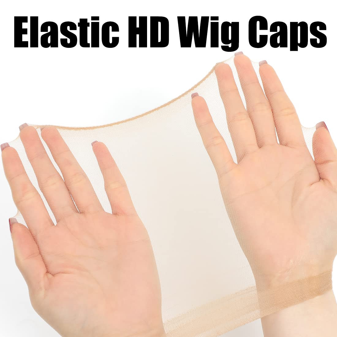 10 Pcs Transparent HD Wig Cap, Thin Nylon Cap for Women, Suitable for Parties, W