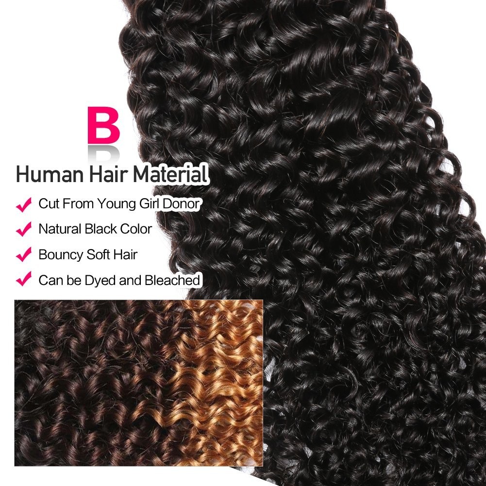 3 Bundle Brazilian Curly Hair – Unprocessed & Tangle-Free, 12-16 Inch