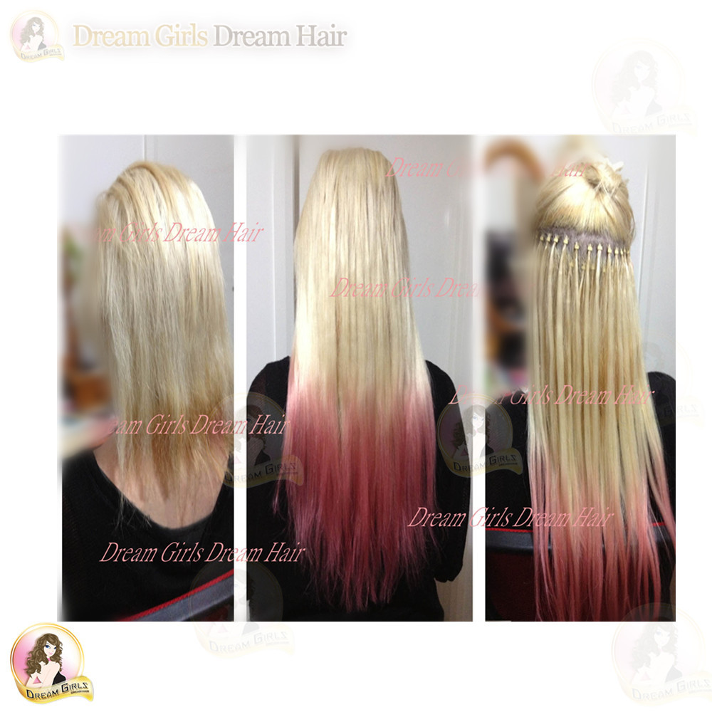 20″ Indian 100% Remy Human Hair Itips Micro Beads Extensions 6A Grade #33 Auburn
