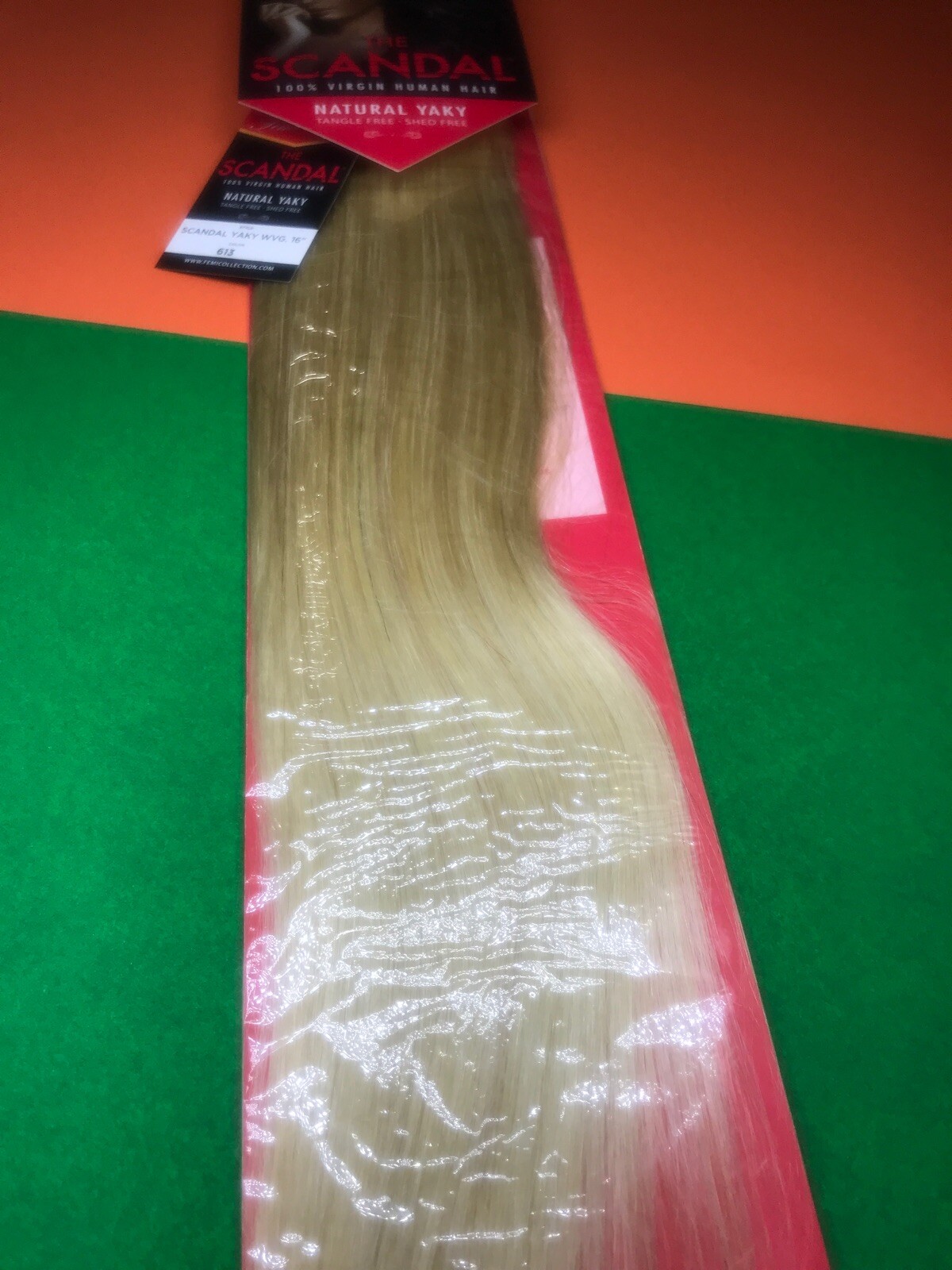 Femi_Collection Scandal Virgin Human Hair Weave_YAKY_16″_#613