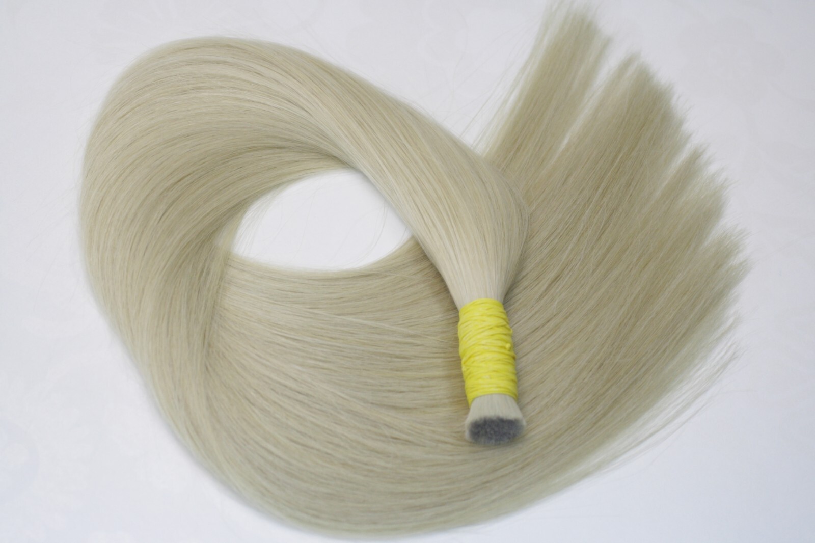Natural bulk hair extensions White cool blond, 24 inch (60 cm), 100 gr (3,53 oz)