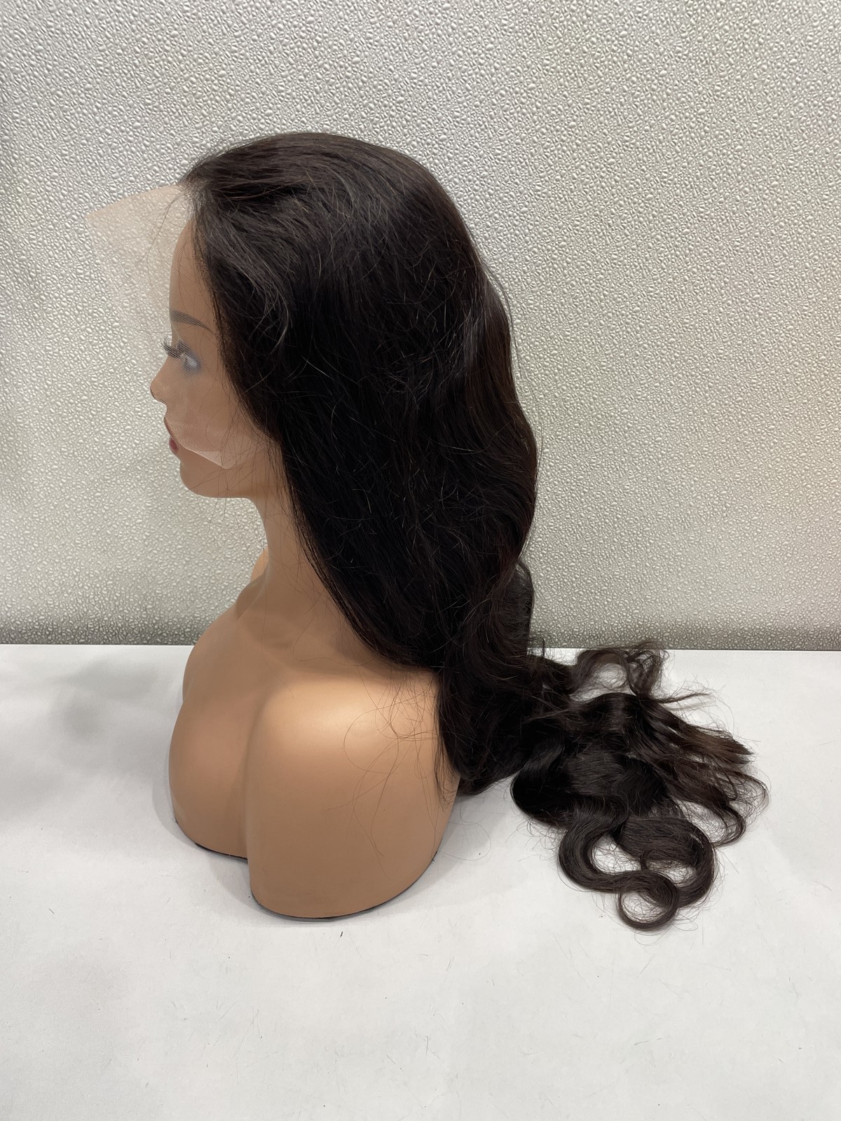 Geeta Hair Natural Black Wavy Human Hair Lace Front Wig, 30″