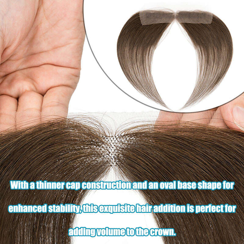 Swiss Lace Cover-up Hairpiece Hand-Tied Hairline REMY Human Hair Patches Toupee