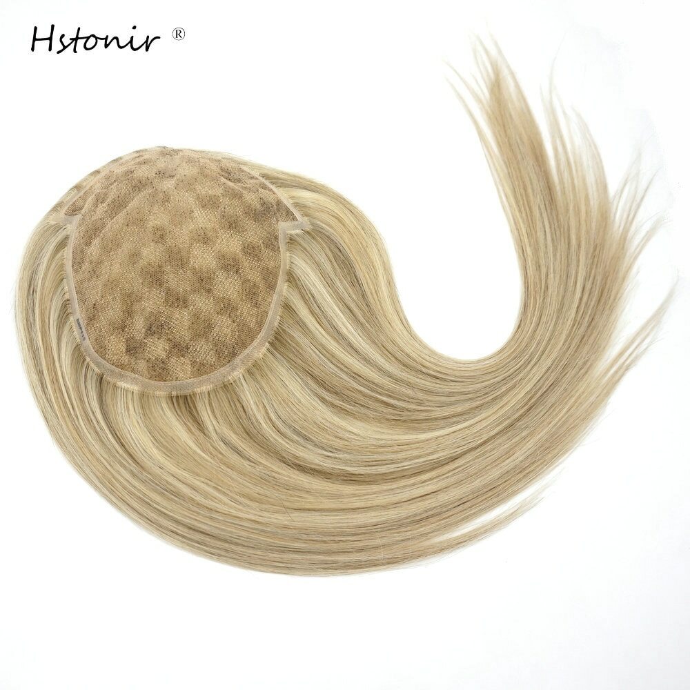 Hstonir European Remy Hair Toppers For Women Human Hair Pads Toupee Gate Prosthe