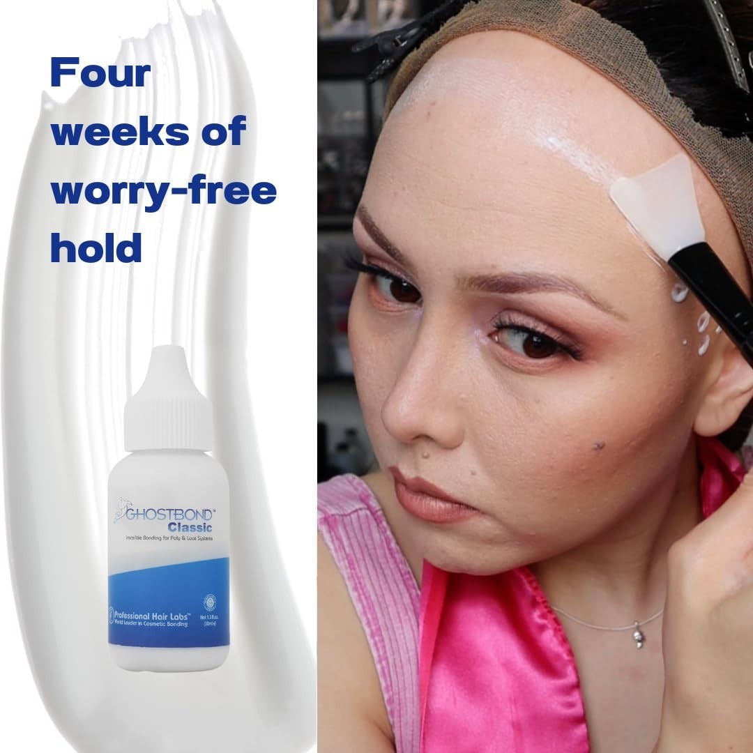 GHOSTBOND Classic Hair Replacement Adhesive 1.3oz – Invisible Wig Bonding Glu…