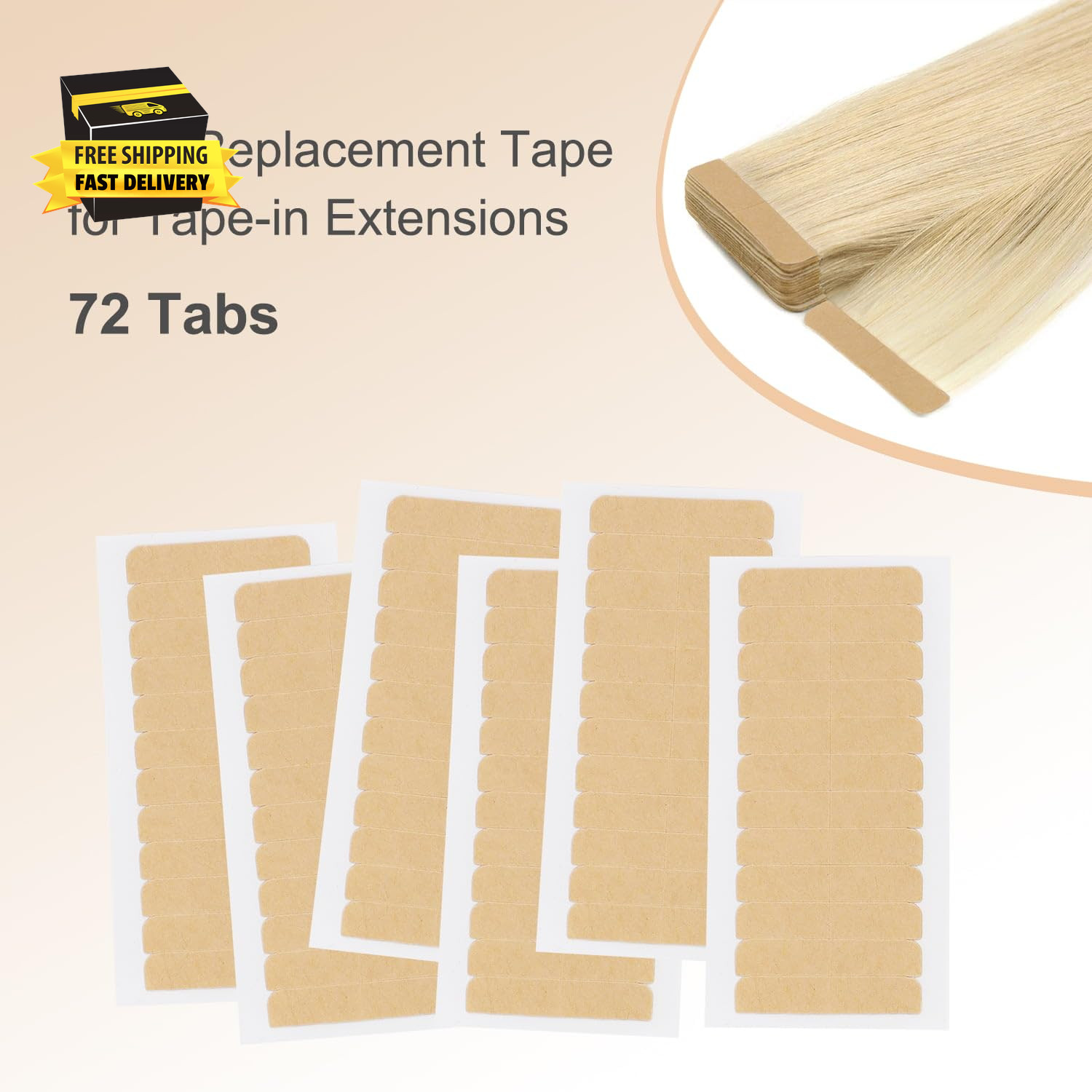 Hair Extension Tape for Tape in Hair Extensions, Professional Replacement Tape w