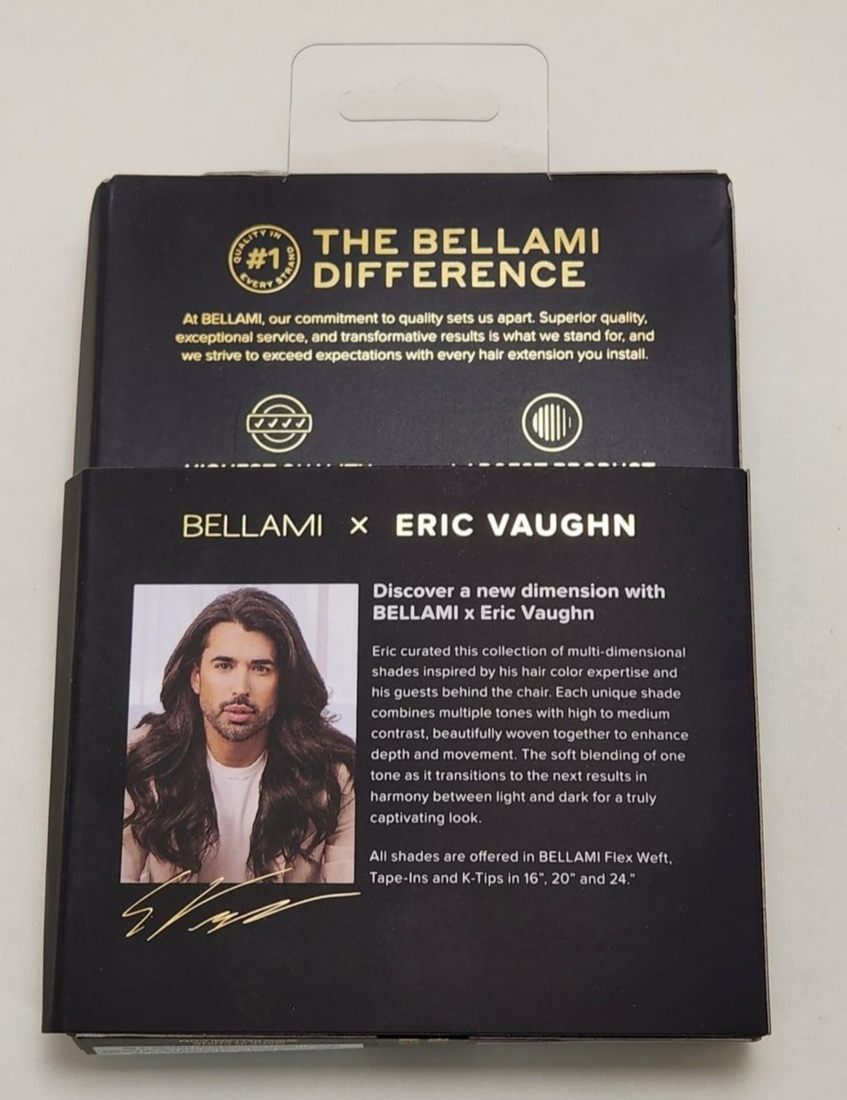 BELLAMI x Eric Vaughn Infinity Weft Hair Extension 16″ Chocolate Almond Crunch