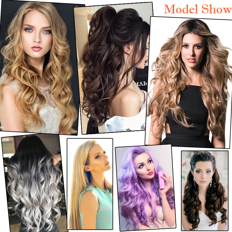 US Real Natural Full Head Clip in Hair Extensions Extentions 18Clips on 50Colors