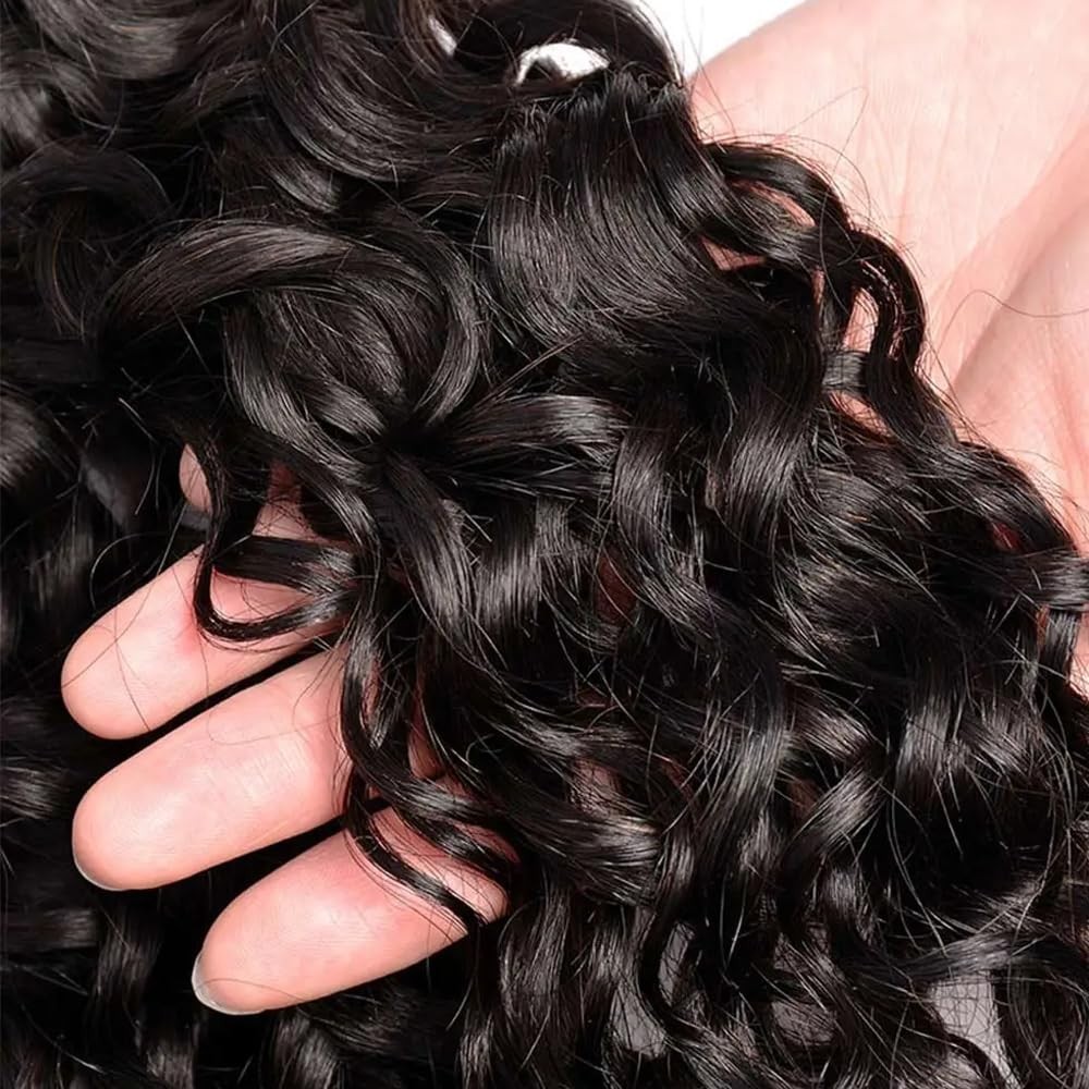 Wet and Wavy Bundles Human Hair Water Wave Bundle 1B Human Hair 3 Bundles Bra…