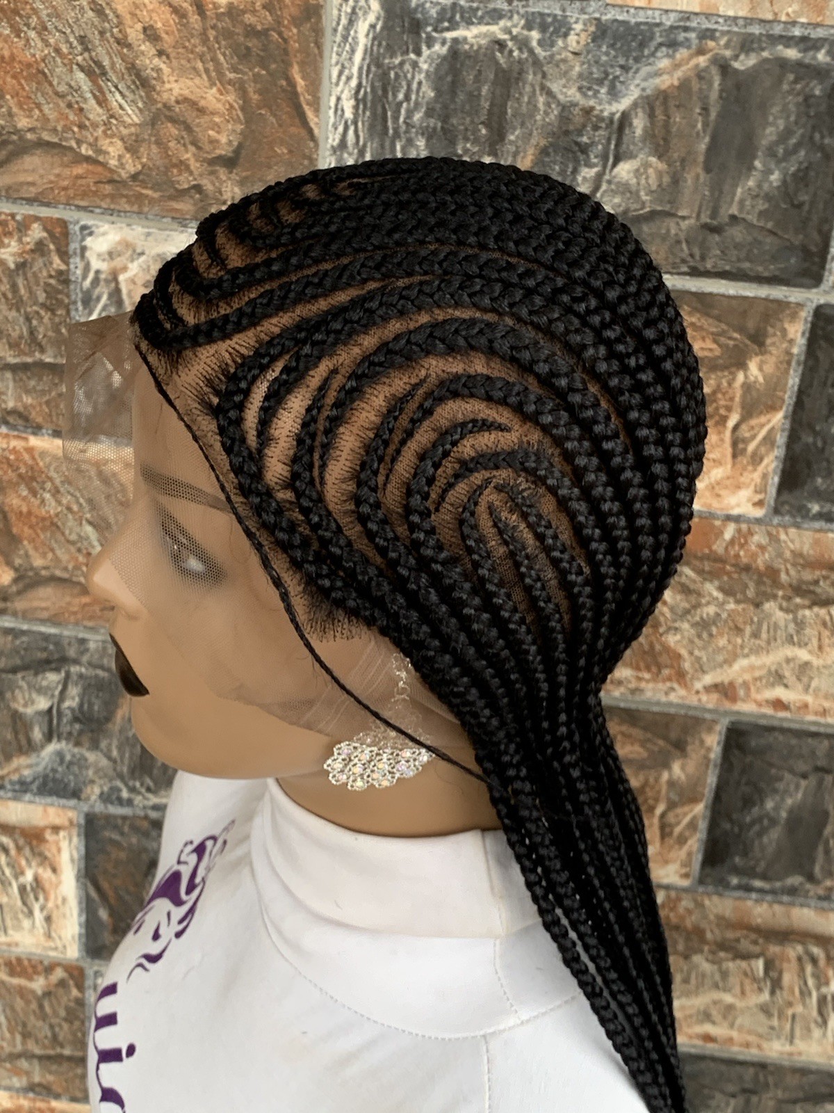 Simple Cornrows Braided Wig Box braids Full lace braids wig Senegalese