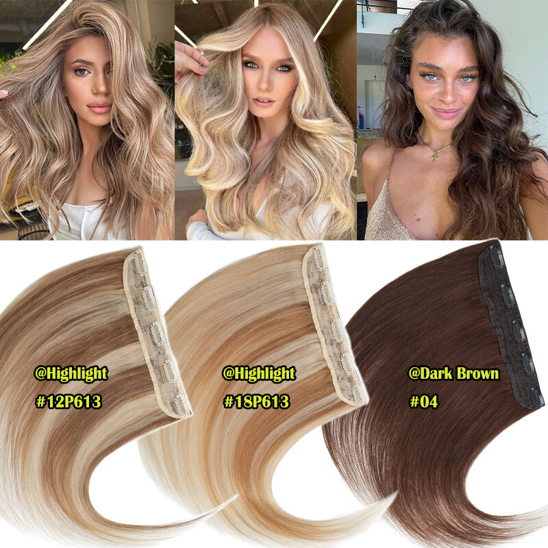THICK ONE PIECE CLIP IN HUMAN HAIR EXTENSIONS REAL REMY HAIR 14″16″18″20″22″24″